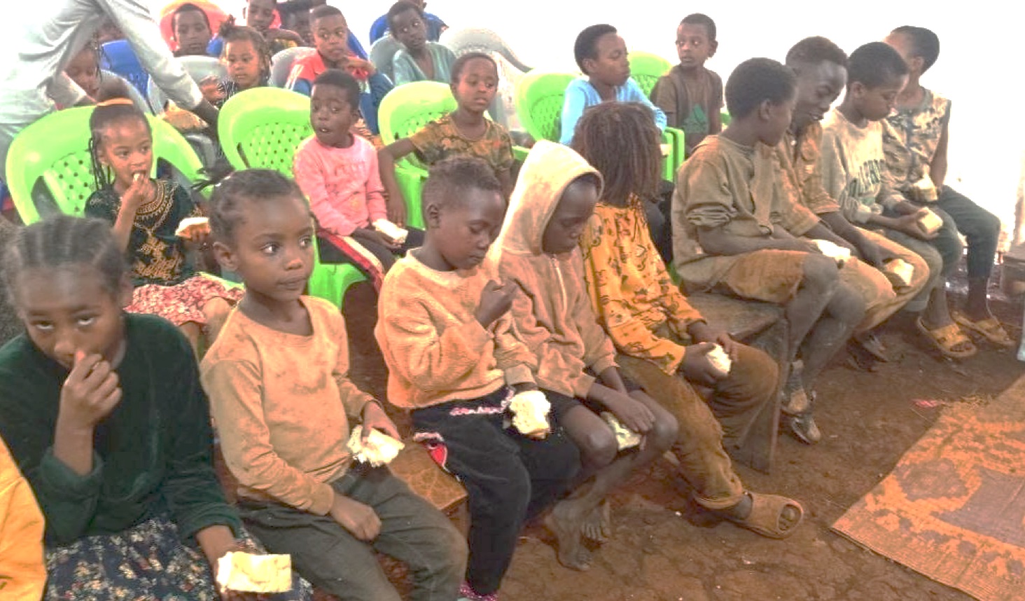 Children seated